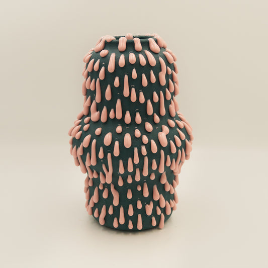 Blue-Pink Drop Vase